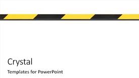  Presentation with closed - PPT layouts consisting of barricade - closed car barrier isolated background and a white colored foreground