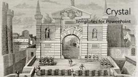  Presentation with north gate shenandoah park - Colorful slide set enhanced with barricade in saint-antoine gate backdrop and a light gray colored foreground