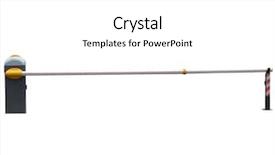  Presentation with background - Amazing PPT theme having barrier-under-the-white-background backdrop and a white colored foreground