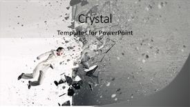  Presentation with violence - Audience pleasing slide set consisting of barriers for her mixed media backdrop and a light gray colored foreground