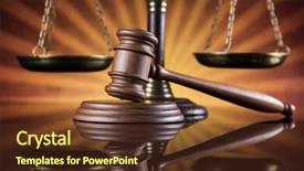  Presentation with law the goddess of justice - Cool new PPT theme with barrister justice concept legal system backdrop and a  colored foreground