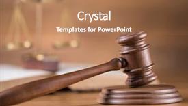  Presentation with justice - Beautiful presentation theme featuring barrister justice concept legal system backdrop and a coral colored foreground