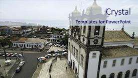 Presentation with bahia - Amazing theme having barroco - aerial view of igreja nosso backdrop and a sky blue colored foreground