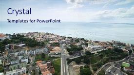  Presentation with bahia - Beautiful slides featuring barroco - aerial view of nosso senhor backdrop and a sky blue colored foreground