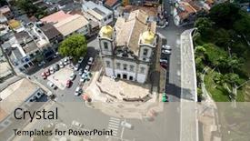  Presentation with bahia - Slide deck enhanced with barroco - aerial view of nosso senhor background and a mint green colored foreground