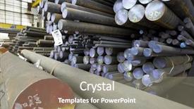  Presentation with steel bars - Colorful PPT layouts enhanced with bars made of carbon steel backdrop and a gray colored foreground