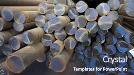  Presentation with steel bars - Presentation design consisting of bars made of carbon steel background and a tawny brown colored foreground