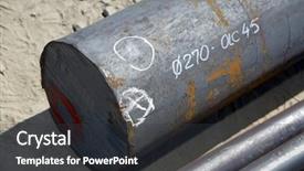  Presentation with steel bars - Beautiful presentation theme featuring bars made of carbon steel backdrop and a  colored foreground