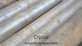 Presentation with steel bars - Colorful presentation theme enhanced with bars made of carbon steel backdrop and a light gray colored foreground