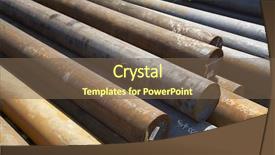  Presentation with steel bars - Presentation theme featuring bars made of carbon steel background and a violet colored foreground