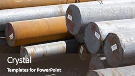  Presentation with steel bars - Slides featuring bars made of carbon steel background and a  colored foreground