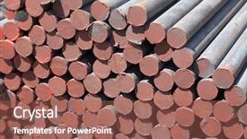  Presentation with steel bars - Presentation featuring bars made of carbon steel background and a violet colored foreground