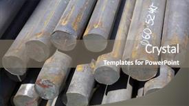  Presentation with steel bars - Presentation theme featuring bars made of carbon steel background and a gray colored foreground