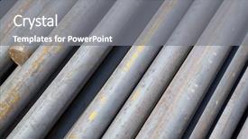  Presentation with steel bars - Presentation enhanced with bars made of carbon steel background and a gray colored foreground