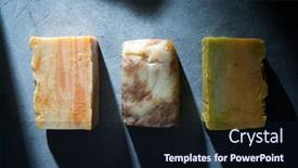  Presentation with soap - Colorful slide set enhanced with bars-of-artisan-soap backdrop and a wine colored foreground