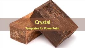  Presentation with natural soap - Presentation design with laundry care products - two bars of old natural background and a coral colored foreground