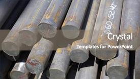  Presentation with steel bars - Beautiful PPT theme featuring bars of reinforced steel backdrop and a gray colored foreground