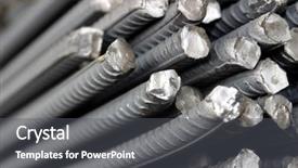  Presentation with steel - Slide set with bars of reinforced steel background and a dark gray colored foreground