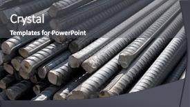  Presentation with steel bars - Presentation consisting of bars of reinforced steel background and a dark gray colored foreground