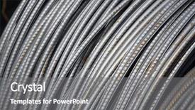  Presentation with steel bars - Theme featuring bars of reinforced steel background and a gray colored foreground