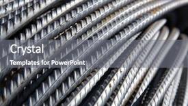 Presentation with steel bars - Presentation theme enhanced with bars of reinforced steel background and a gray colored foreground