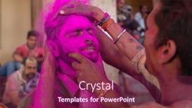  Presentation with holi - Presentation consisting of barsana-india-march-17-2016 background and a violet colored foreground