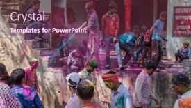  Presentation with holi - Presentation theme with barsana-india-march-17-2016 background and a tawny brown colored foreground