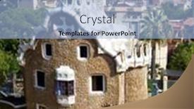  Presentation with mosaic - Presentation with barselona-spain-august-25-ceramic background and a light blue colored foreground