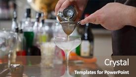  Presentation with bartender - Amazing presentation theme having bartender coocks cocktail behind backdrop and a violet colored foreground