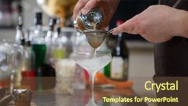  Presentation with bartender - Audience pleasing presentation theme consisting of bartender coocks cocktail behind a bar counter backdrop and a tawny brown colored foreground