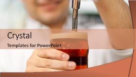  Presentation with bartender - Cool new PPT layouts with bartender drawing a beer backdrop and a coral colored foreground