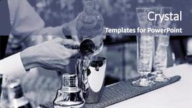  Presentation with liquor - Presentation theme consisting of decorate house for christmas wreath and toys on light wooden background top view background and a dark gray colored foreground