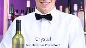  Presentation with bartender - Audience pleasing PPT theme consisting of winter hot drink christmas hot chocolate with marshmallow and spices backdrop and a gray colored foreground