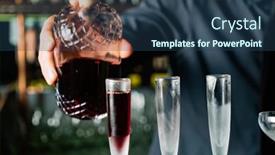  Presentation with bartender - Cool new presentation design with bartender-making-cocktail backdrop and a ocean colored foreground