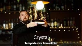  Presentation with bartender - Slide deck consisting of bartender making cocktail background and a black colored foreground