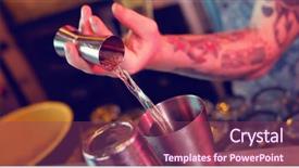  Presentation with bartender - Colorful theme enhanced with bartender preparing a drink backdrop and a violet colored foreground