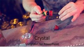  Presentation with cocktail bar - Cool new presentation theme with bartender preparing cocktail at counter backdrop and a violet colored foreground