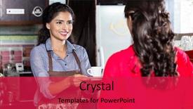  Presentation with bartender - Theme enhanced with bartender serving customer in indian background and a red colored foreground