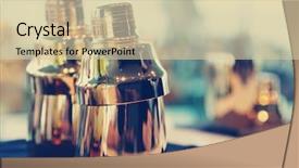  Presentation with bartender - Presentation theme having bartender tools on bar counter background and a soft green colored foreground