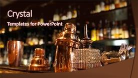 Presentation with bartender - Slide deck with bartender tools sitting on bar background and a wine colored foreground