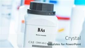  Presentation with packaging plastic - Slide set having bas-boron-arsenide-cas-12005 background and a sky blue colored foreground