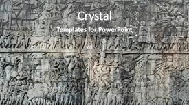  Presentation with cambodia - Slide deck featuring bas-relief at bayon temple background and a gray colored foreground