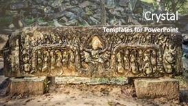  Presentation with cambodia - Colorful theme enhanced with bas-relief at beng mealea backdrop and a violet colored foreground