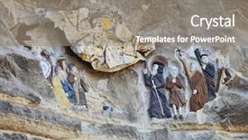  Presentation with cairo - Slides having bas relief from coptic church background and a gray colored foreground