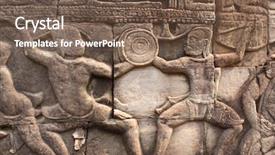  Presentation with khmer - Audience pleasing PPT theme consisting of bas-relief with duel backdrop and a violet colored foreground