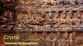  Presentation with archaeological - Theme consisting of bas-reliefs-in-terrace background and a tawny brown colored foreground