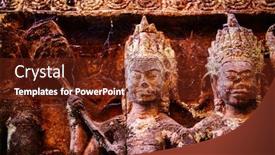  Presentation with king - Audience pleasing slides consisting of bas-reliefs-in-terrace backdrop and a tawny brown colored foreground