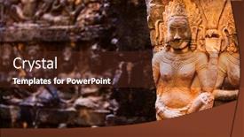  Presentation with king - Theme featuring bas-reliefs-in-terrace background and a tawny brown colored foreground