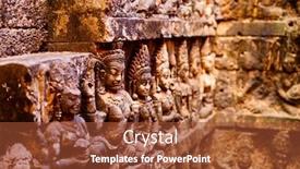  Presentation with king - Presentation theme having bas-reliefs-in-terrace background and a red colored foreground