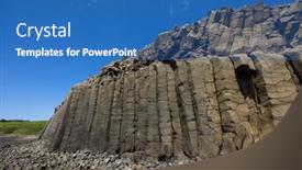  Presentation with taiwan - PPT theme with basalt-in-chixi-of-penghu background and a teal colored foreground